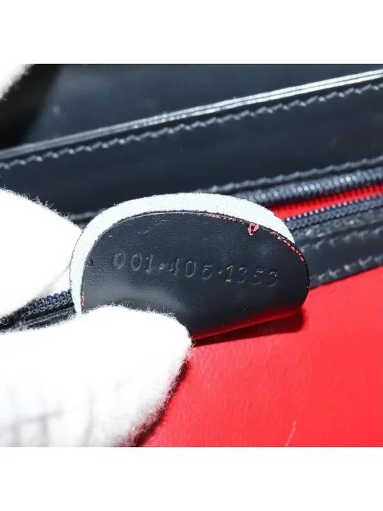 Authentic GUCCI Shoulder Bag Leather Navy Gold - Picture 4 of 16